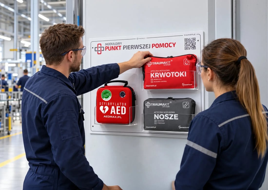 Punkt Pierwszej Pomocy w zakładzie produkcyjnym