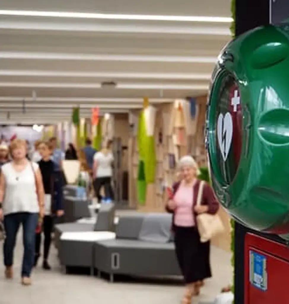 Publicznie dostępne defibrylatory PAD w centrum dużego miasta