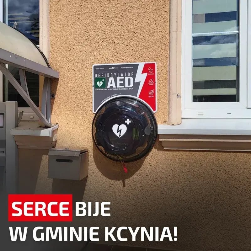 Defibrylator AED – Urząd Miejski i Gminne Centrum Kultury i Biblioteki, Kcynia