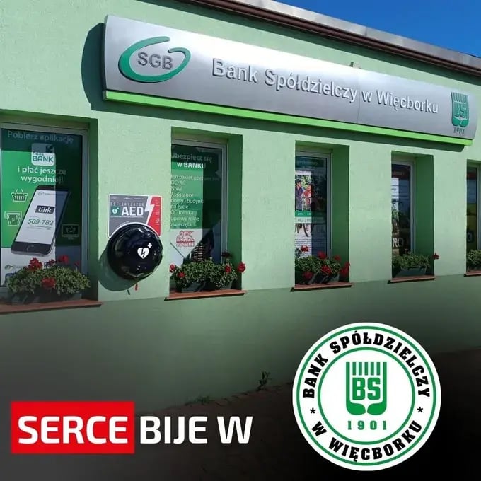Defibrylator AED – Bank Spółdzielczy, Więcbork