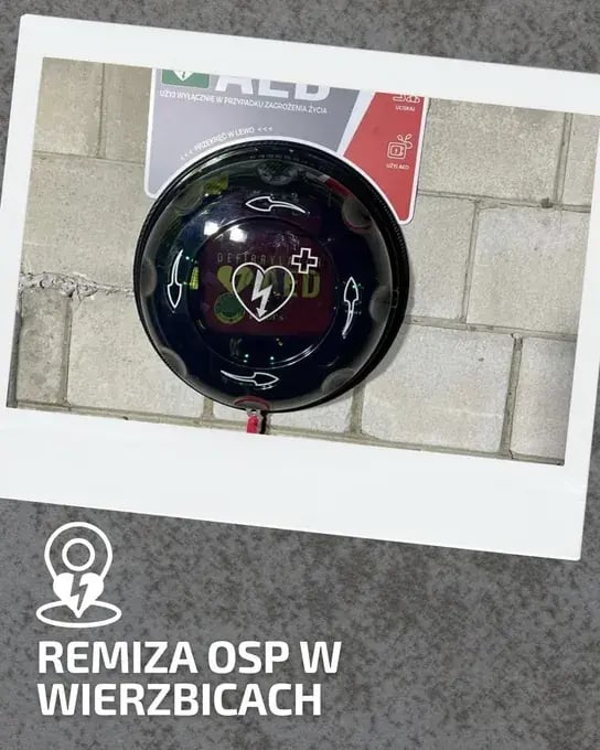 Defibrylator AED – Remiza OSP Wierzbice, Wierzbice
