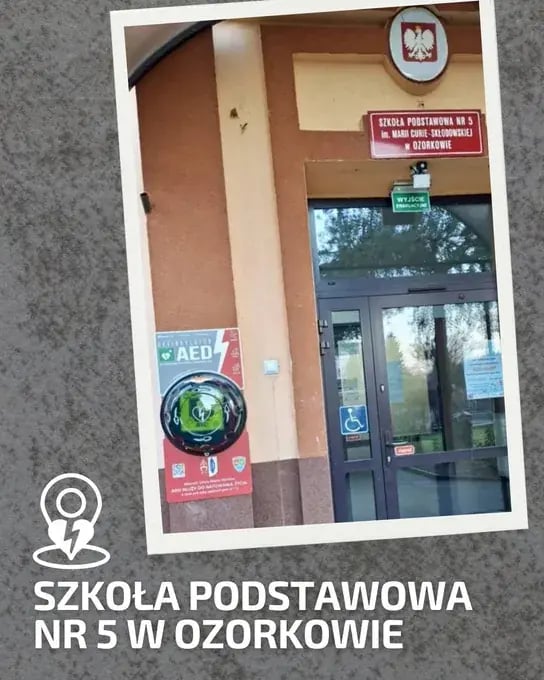 Defibrylator AED – Szkoła Podstawowa nr 5, Ozorków