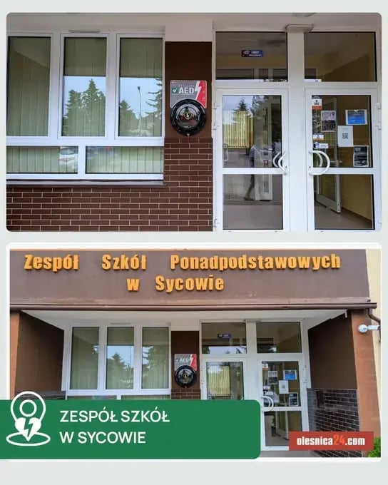 Defibrylator AED – Zespół Szkół Ponadpodstawowych, Syców